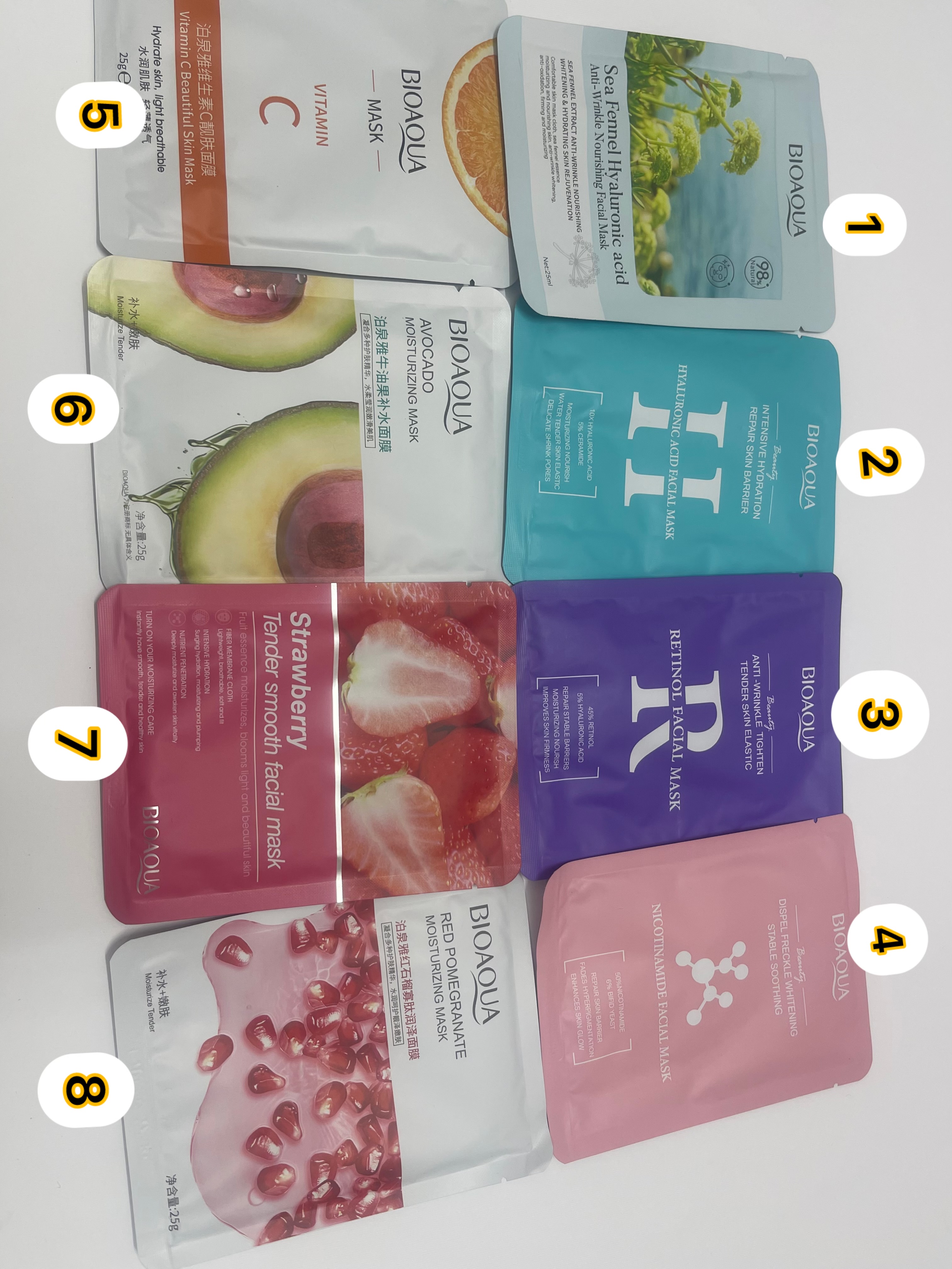 ماسک ورقه ای آبرسان برند بیوآکوا